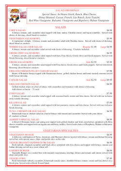 SaladS - Albert`s Deli