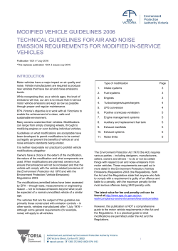 modified vehicle guidelines