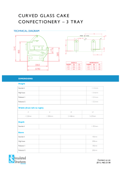 curved glass cake confectionery &ndash; 3 tray