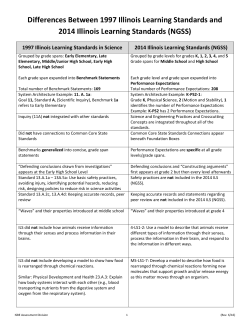 Differences Between 1997 Illinois Learning Standards and 2014