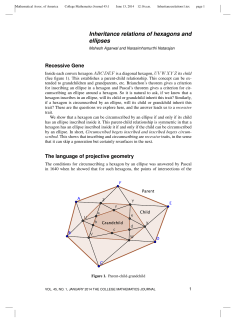 Inheritance relations of hexagons and ellipses