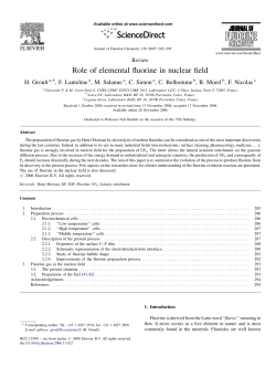 Role of elemental fluorine in nuclear field