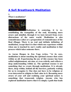 A Sufi Breathwork Meditation