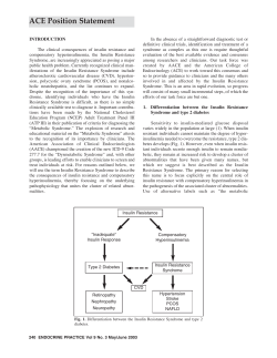 Insulin Resistance Syndrome - American Association of Clinical