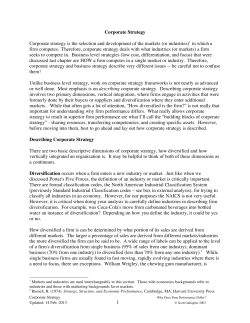 Corporate Strategy - James Madison University