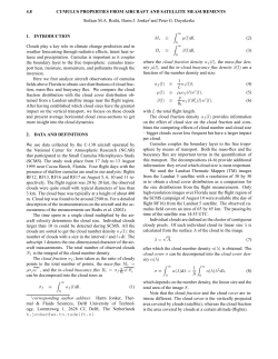 4.8 CUMULUS PROPERTIES FROM AIRCRAFT AND SATELLITE