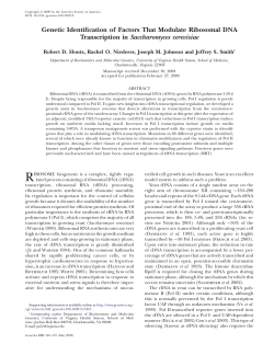 Genetic Identification of Factors That Modulate Ribosomal DNA