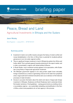 Peace, Bread and Land