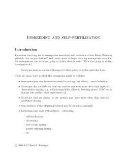 Inbreeding and self-fertilization