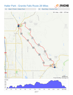Haller Park - Granite Falls Route 28 Miles