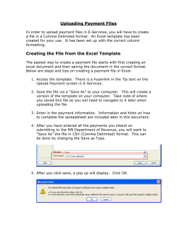 Upload payment file instructions - Minnesota Department of Revenue