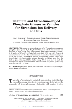 Titanium and Strontium-doped Phosphate Glasses as