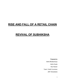 RISE AND FALL OF A RETAIL CHAIN REVIVAL OF SUBHIKSHA