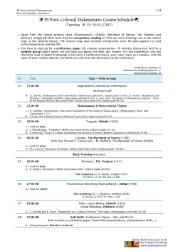 PS Post-Colonial Shakespeares Colonial