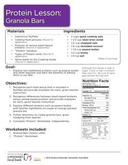 Lesson Plan - Greater Pittsburgh Community Food Bank