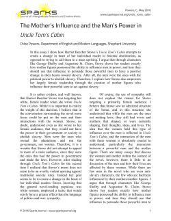 The Mother`s Influence and the Man`s Power in Uncle Tom`s Cabin