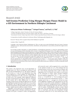 Soil Erosion Prediction Using Morgan-Morgan