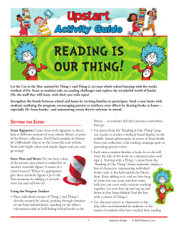 Dr. Seuss Activity Guide