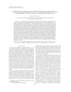 germination timing influences natural selection on