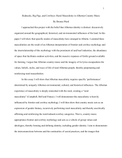 5. Rednecks, Rig Pigs, and Cowboys Rural Masculinity in Albertan