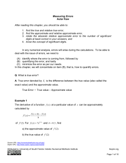 Textbook Chapter of Measuring Errors