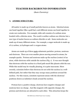 Teacher Background Information