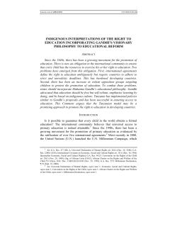 indigenous interpretations of the right to education