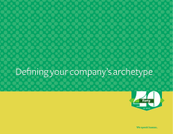 Defining your company`s archetype