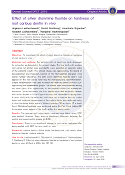 Effect of silver diammine fluoride on hardness of root carious dentin