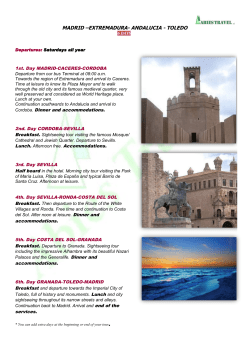 madrid &ndash;extremadura- andalucia - toledo