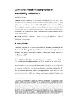 A morphosyntactic decomposition of countability