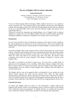 When the source and/or the receiver of periodic waves