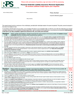 PersonalUmbrella_RLI_02 Personal Umbrella Liability Renewal