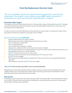 Total Hip Replacement Exercise Guide