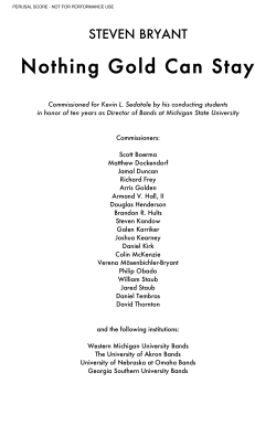 Nothing Gold Can Stay (1.0) - Score