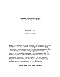 Traditional or Reactionary Conservatism