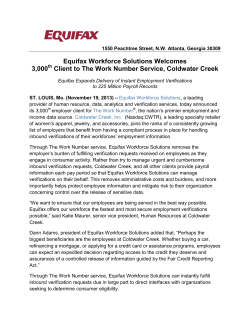 Equifax Workforce Solutions Welcomes 3000