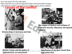 causes of the conflict