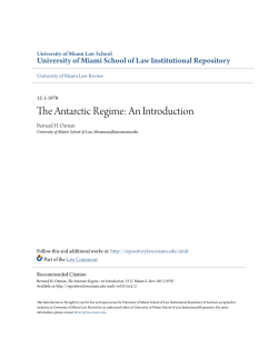 The Antarctic Regime: An Introduction