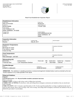 Hell`s Kitchen - Vilas County Public Health