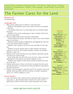 The Farmer Cares for the Land