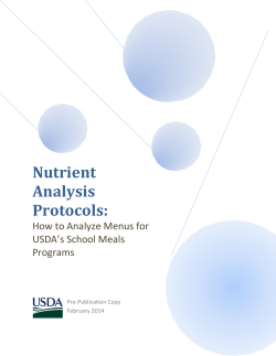 Nutrient Analysis Protocols