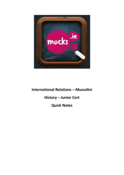 Mussolini - Mocks.ie
