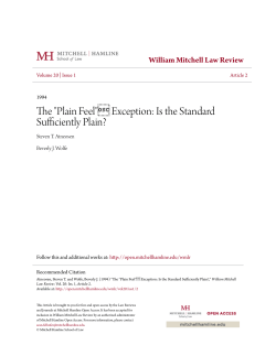 Plain Feel - Mitchell Hamline Open Access