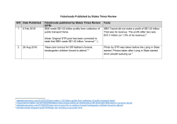 Falsehoods Published by States Times Review S/N Date Published