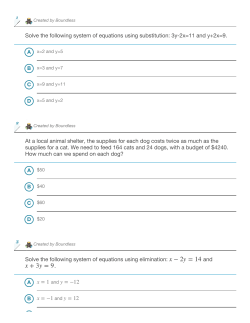 Solve the following system of equations using substitution: 3y