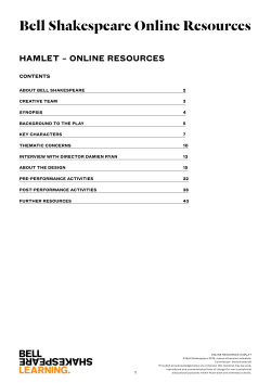 Hamlet 2015 - Bell Shakespeare