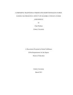 Comparing Traditional Period and Semester Block in High School