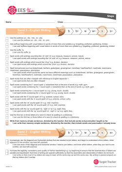 Band 3 Teacher-Writing-Spelling