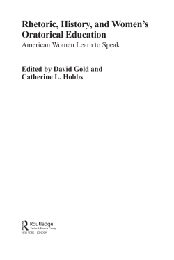 American Women Learn to Speak: New Forms of Inquiry into